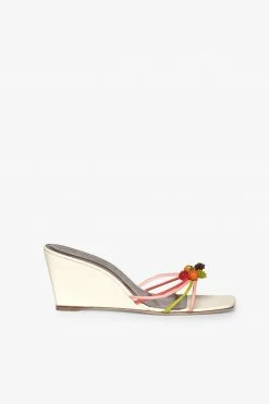Staud Wear Pippa Wedge, Cream Multi X Fruit