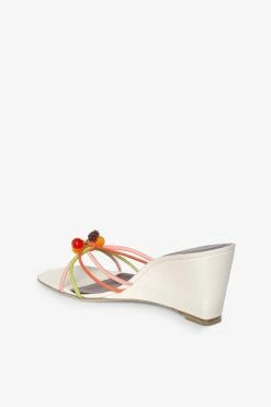 Staud Wear Pippa Wedge, Cream Multi X Fruit