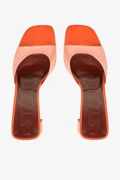 Staud Sloane Heel, Grapefruit X Blood Orange