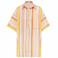 EPHEMERA Oversized Shirt, Sunset Stripe