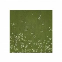 Summerill Falling Flower Linen Napkins, Avocado Green Live