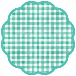 Lucy Grymes Gingham Scalloped Paper Placemats