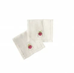 Malaika Linens SCARAB COCKTAIL NAPKINS (Set Of 6)