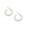 Lele Sadoughi Wear Freshwater Pearl Huggie Hoop Earrings