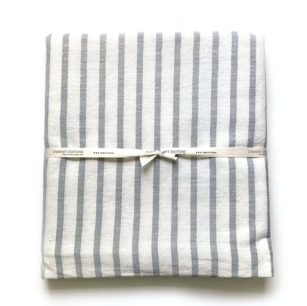 Charvet Editions Live Neutral Stripe Tablecloth 1 Charvet Editions Live Neutral Stripe Tablecloth