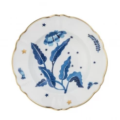 Only On The Avenue Porcelain Vine & Stem Deep Dish, Blue