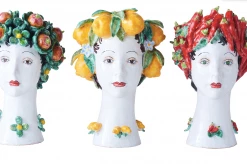 Only On The Avenue Ceramic Head Vase, Lemon Decor