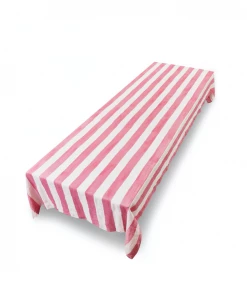 Summerill Live Stripe Linen Tablecloth, Rose Pink