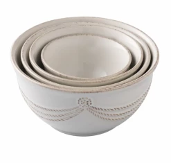 Juliska Berry & Thread Whitewash Nesting Prep Bowl Set/4