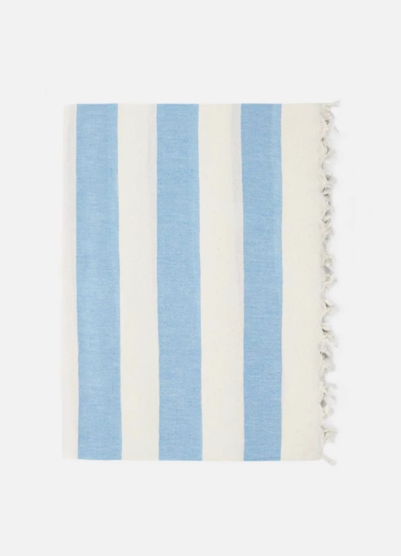 Heather Taylor Home Milos Tablecloth, Blue X White Live 4 Heather Taylor Home Milos Tablecloth, Blue X White Live