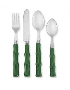 Only On The Avenue Bamboo Flatware, Green