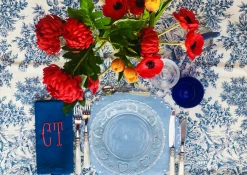 Only On The Avenue Toile De Jouy Tablecloth, Blue