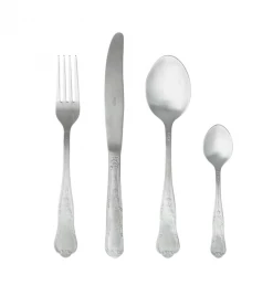 Only On The Avenue Matte Silver Flatware, 6 Settings