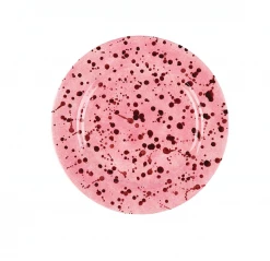 Cabana Splatter Dessert Plate, Blush Pink Live