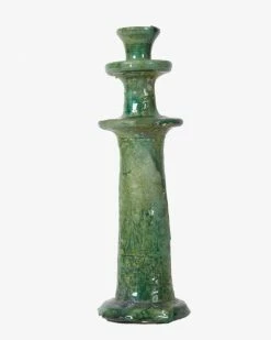 Only On The Avenue Vintage Tamegroute Candlestick, Green