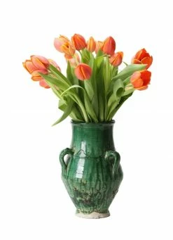 Only On The Avenue Vintage Tamegroute Vase, Green Live