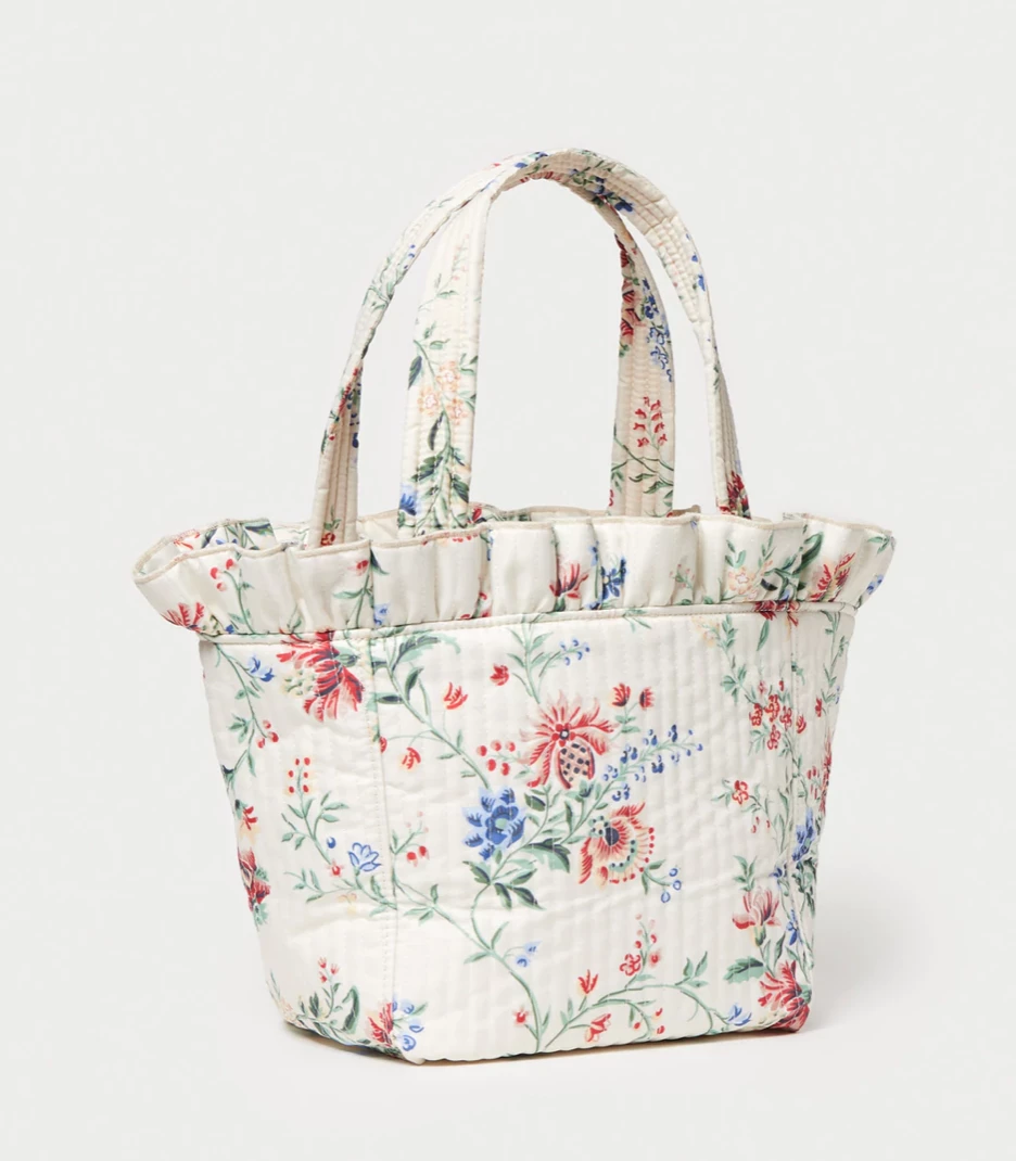 Loeffler Randall Wear Claire Tote, Cream Vine Floral 4 Loeffler Randall Wear Claire Tote, Cream Vine Floral
