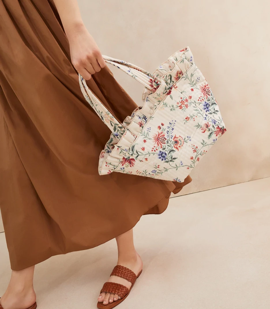Loeffler Randall Wear Claire Tote, Cream Vine Floral 2 Loeffler Randall Wear Claire Tote, Cream Vine Floral