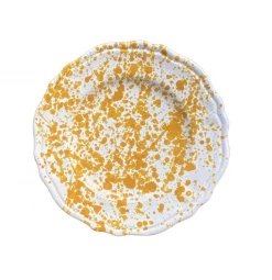 Only On The Avenue Splatter Salad Plate, Yellow