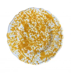 Only On The Avenue Splatter Dinner Plate, Yellow Live