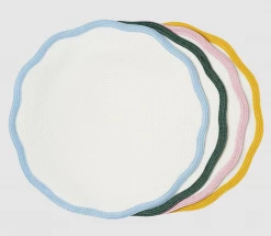 In The Round House Raffia Placemat, Pink Live