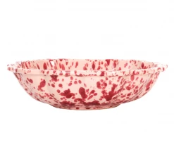Cabana Speckled Serving Bowl, Pink Live