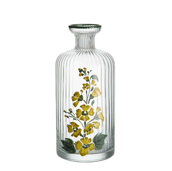 Cabana Live Murano Hand-Painted Oil Bottle, Yellow 2 Cabana Live Murano Hand-Painted Oil Bottle, Yellow