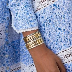 ASHA ACCESSORIES Skinny Cala Cuff - Ivory