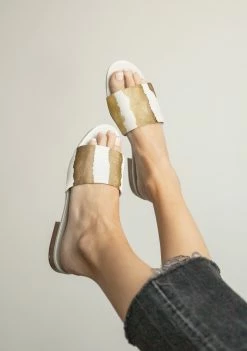 ALEPEL Wear Vintage Stripes White Slide