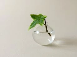 Brook Drabot Small Blown Glass Bud Vase, Clear Live