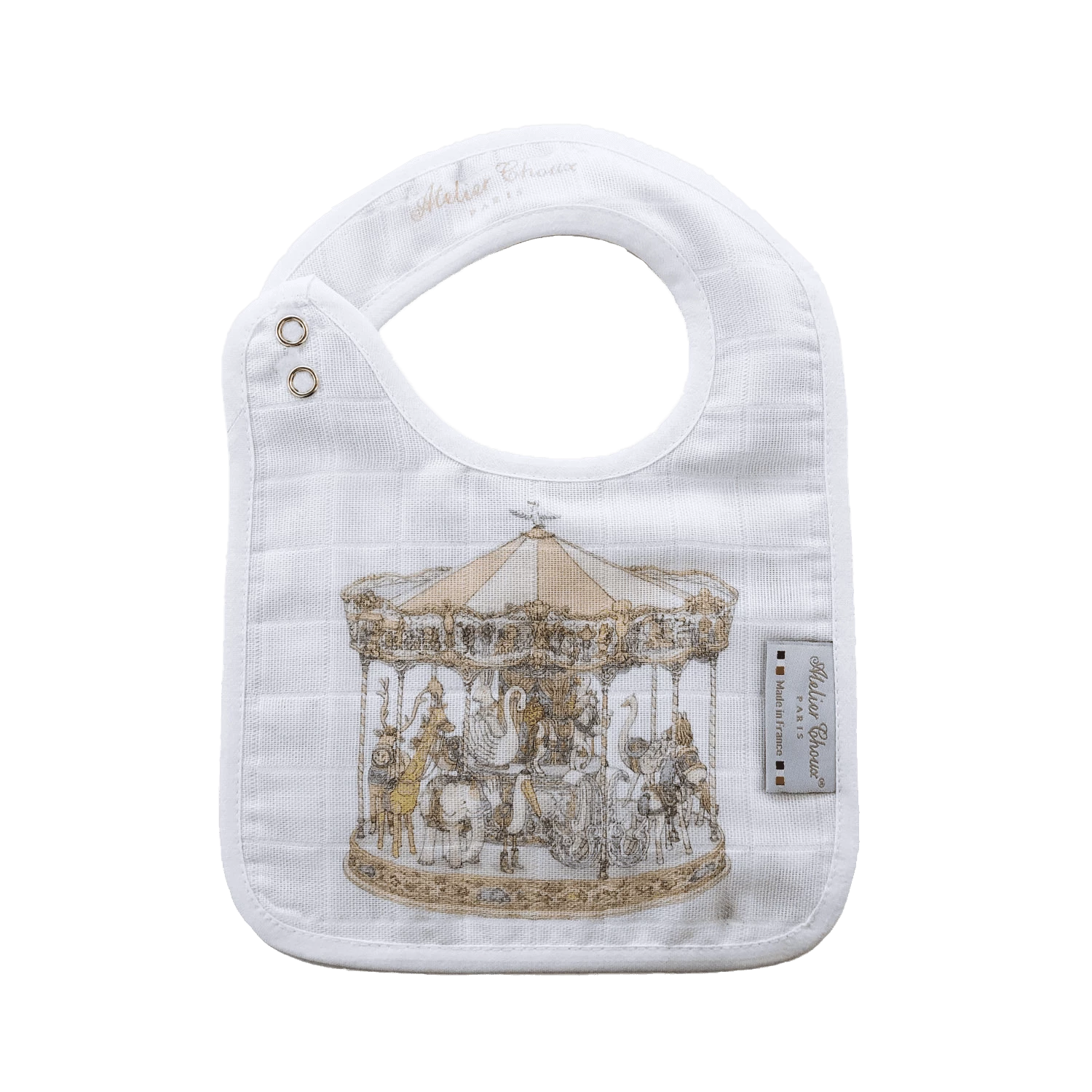 Atelier Choux Wear Small Bib Carousel 2 Atelier Choux Wear Small Bib Carousel