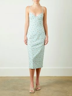 Soft Animal Floral Midi Dress Dresses