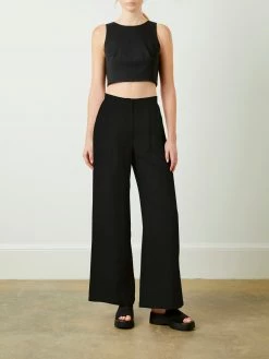 Soft Animal Wear Black Wide Leg Trouser