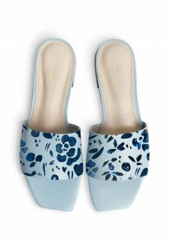 ALEPEL Denim Floral Blue Square
