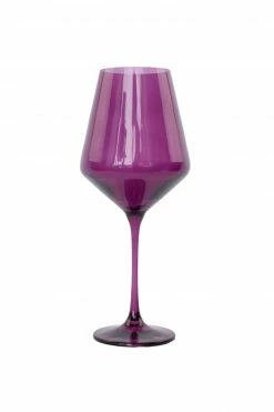 Estelle Colored Glass Live Wine Glass (Set Of 2), Amethyst