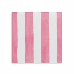 Summerill Stripe Linen Napkins, Pink Live