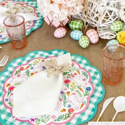 Lucy Grymes Gingham Scalloped Paper Placemats