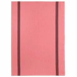 Charvet Editions Piano Stripe Tea Towel, Pink Live 5 Charvet Editions Piano Stripe Tea Towel, Pink Live