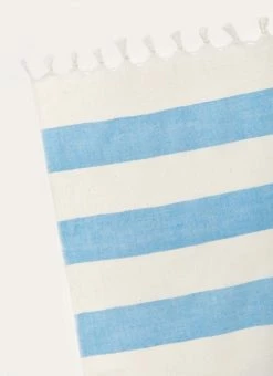 Heather Taylor Home Milos Tablecloth, Blue X White Live 10 Heather Taylor Home Milos Tablecloth, Blue X White Live