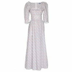 Thierry Colson Yolande Long Dress, Orange X Blue