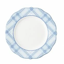 Juliska Mother's Day Chambray Tartan Dessert/Salad Plate