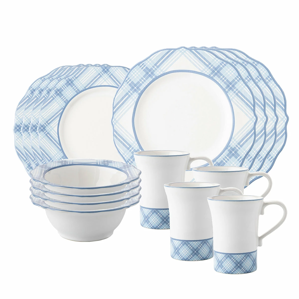Juliska Chambray Tartan 16 Pc Set 1 Juliska Chambray Tartan 16 Pc Set