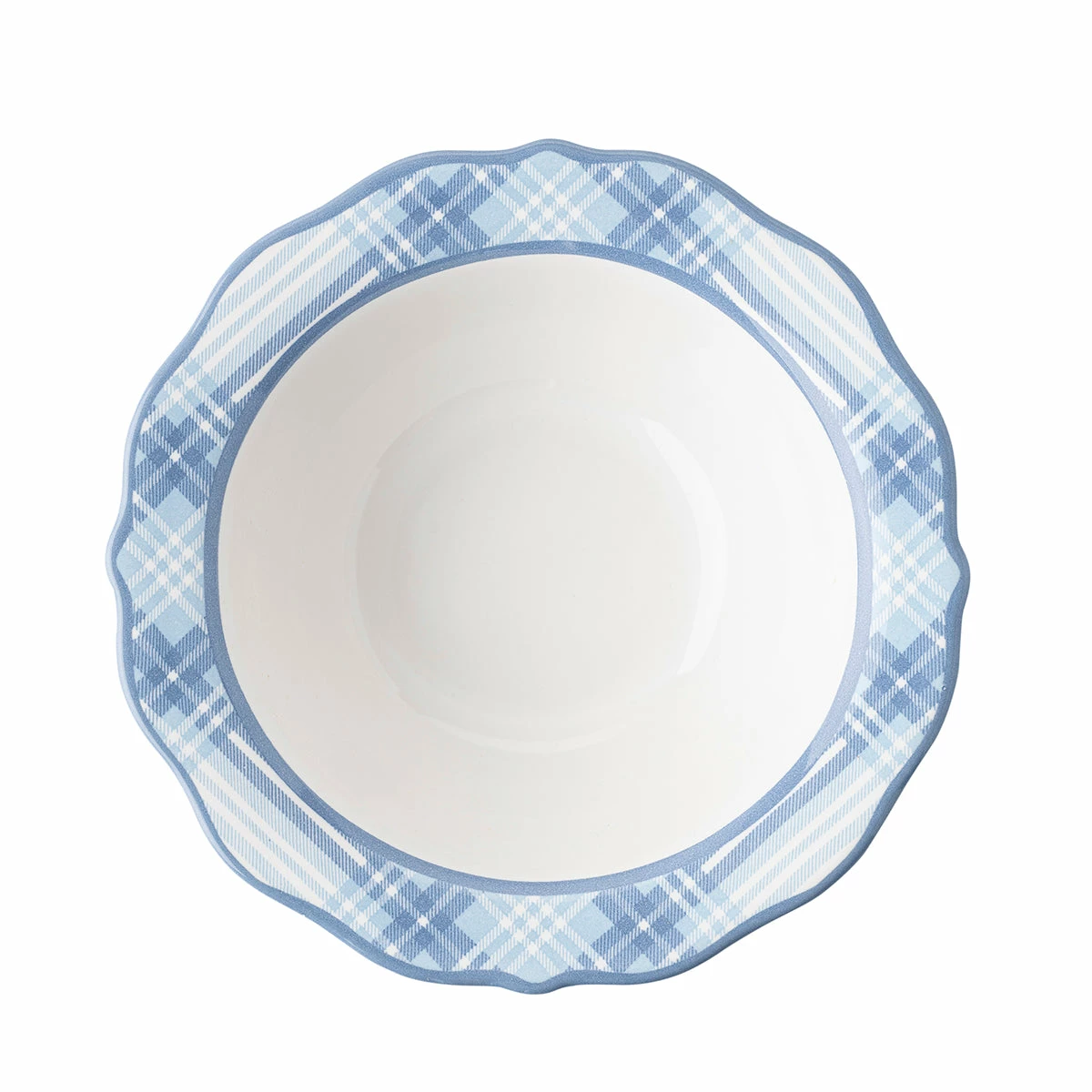 Juliska Mother's Day Chambray Tartan Serving Bowl 3 Juliska Mother's Day Chambray Tartan Serving Bowl
