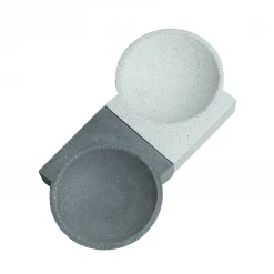 TORTUGA Platform Bowls, Yin Yang Bowl Set (One White And One Graphite)