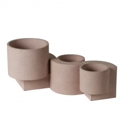 TORTUGA Live Platform Planters, Beach Set (Two Small Coral, One Medium Coral)