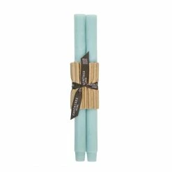Greentree Home Live Church Tapers, Robin's Egg Blue (Set Of 2)