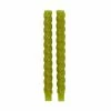 Only On The Avenue Twisted Taper Candles, Green Live