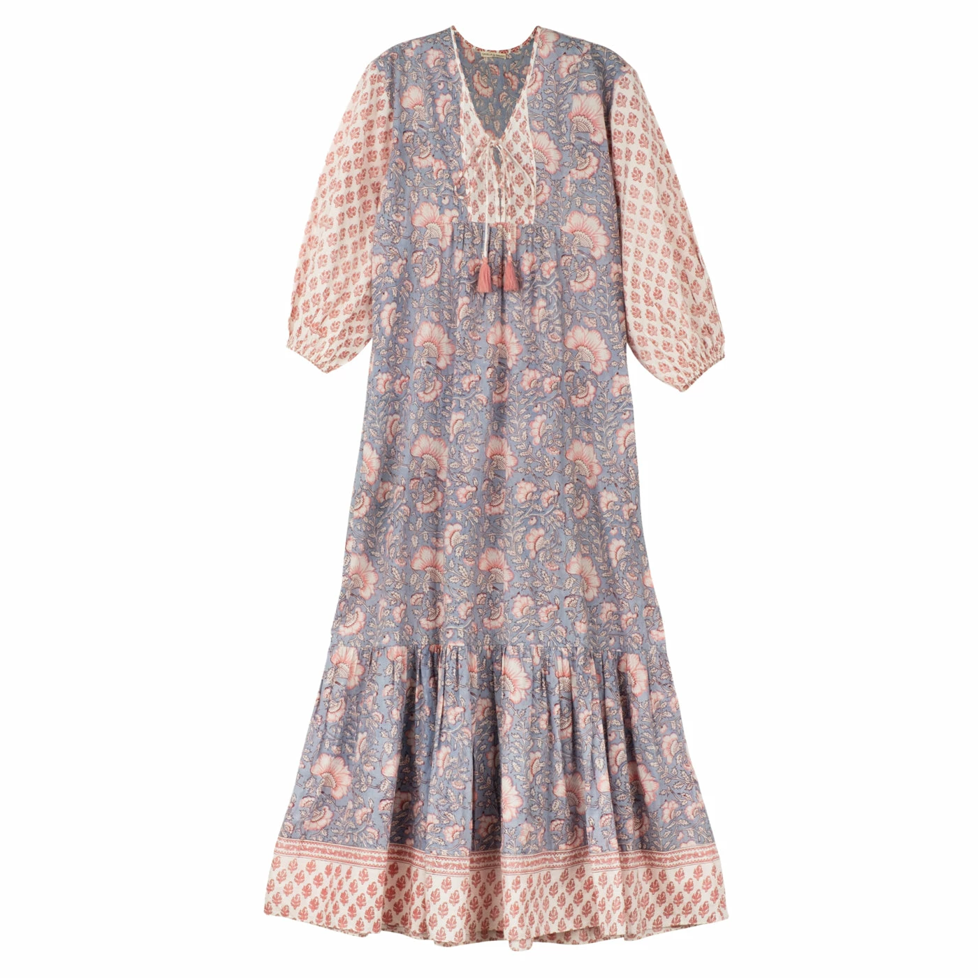 OPHELIA & INDIGO Molly Dress Lilac And Pink Mixed Floral Block Print Wear 1 OPHELIA & INDIGO Molly Dress Lilac And Pink Mixed Floral Block Print Wear