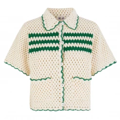 Baum Und Pferdgarten Cayley Cardigan, Crème Green Crochet Wear