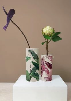 ALEPEL Green Leaves Beige Vase 8 ALEPEL Green Leaves Beige Vase